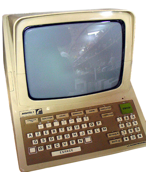 Old Minitel 1 on a white background